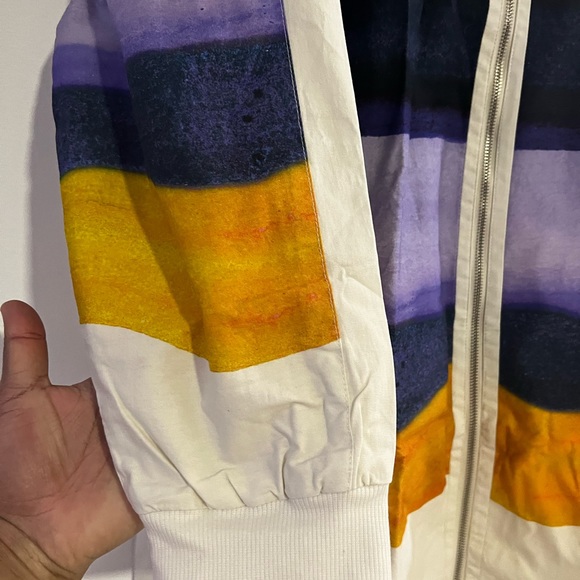 Anthropologie Maeve striped windbreaker jacket Sz M - Picture 7 of 11